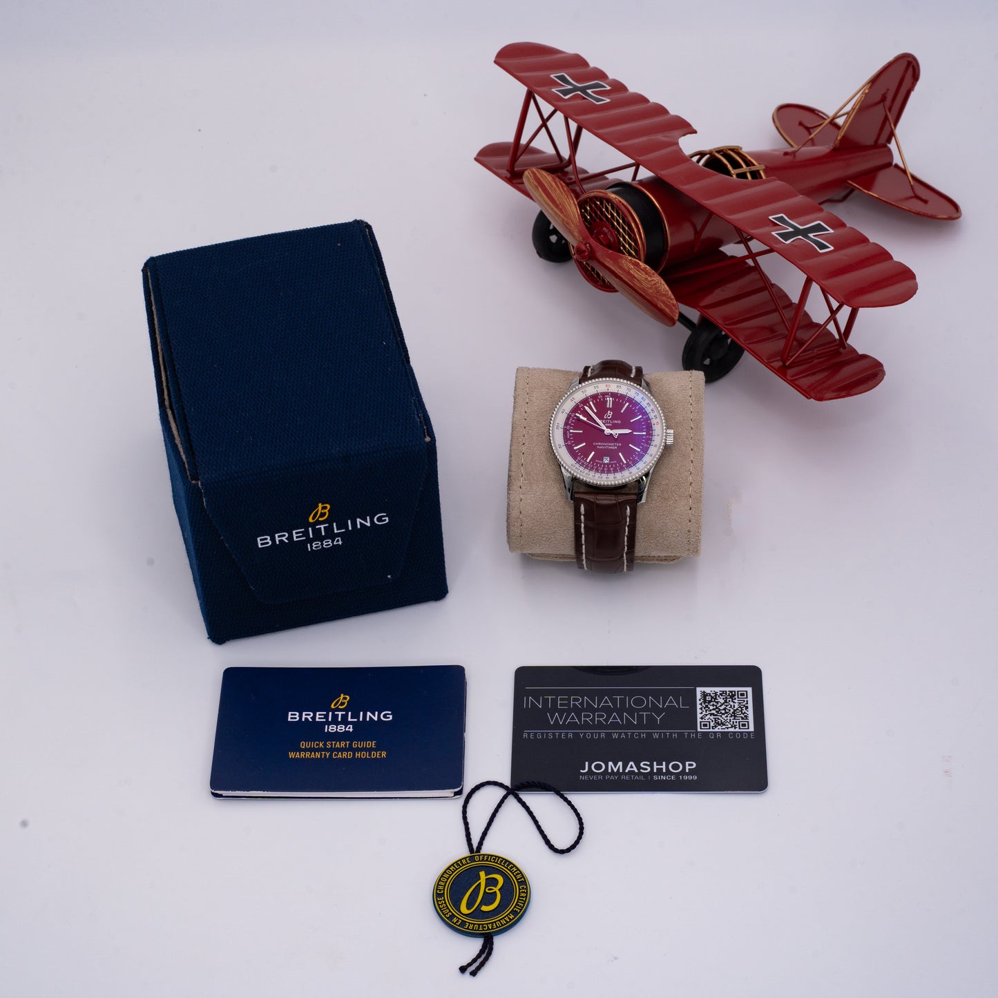 Breitling Navitimer Automatic 41mm Red Burgundy Dial A17326 / A173265A1K1P1 Mint