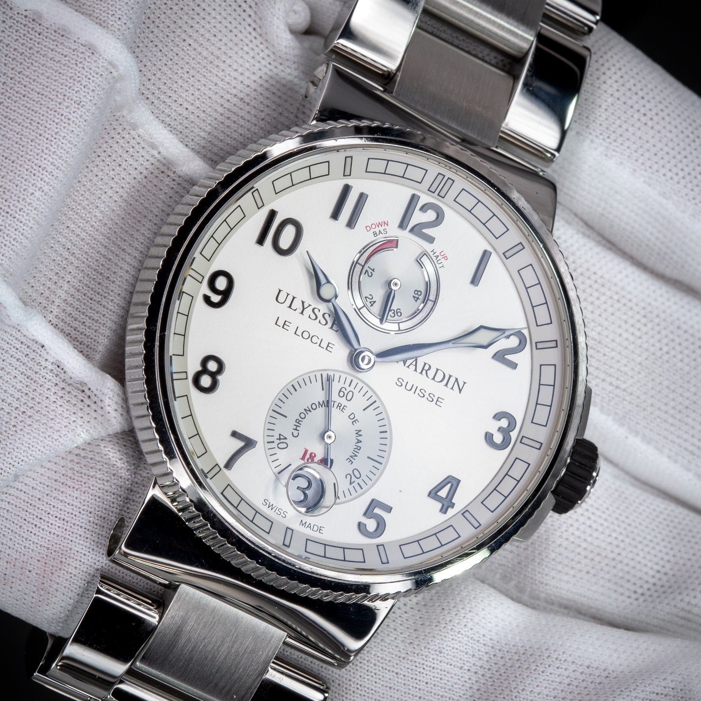 Ulysse Nardin Marine Chronometer 43mm 1183-126-61 / 1183-126 Full Set