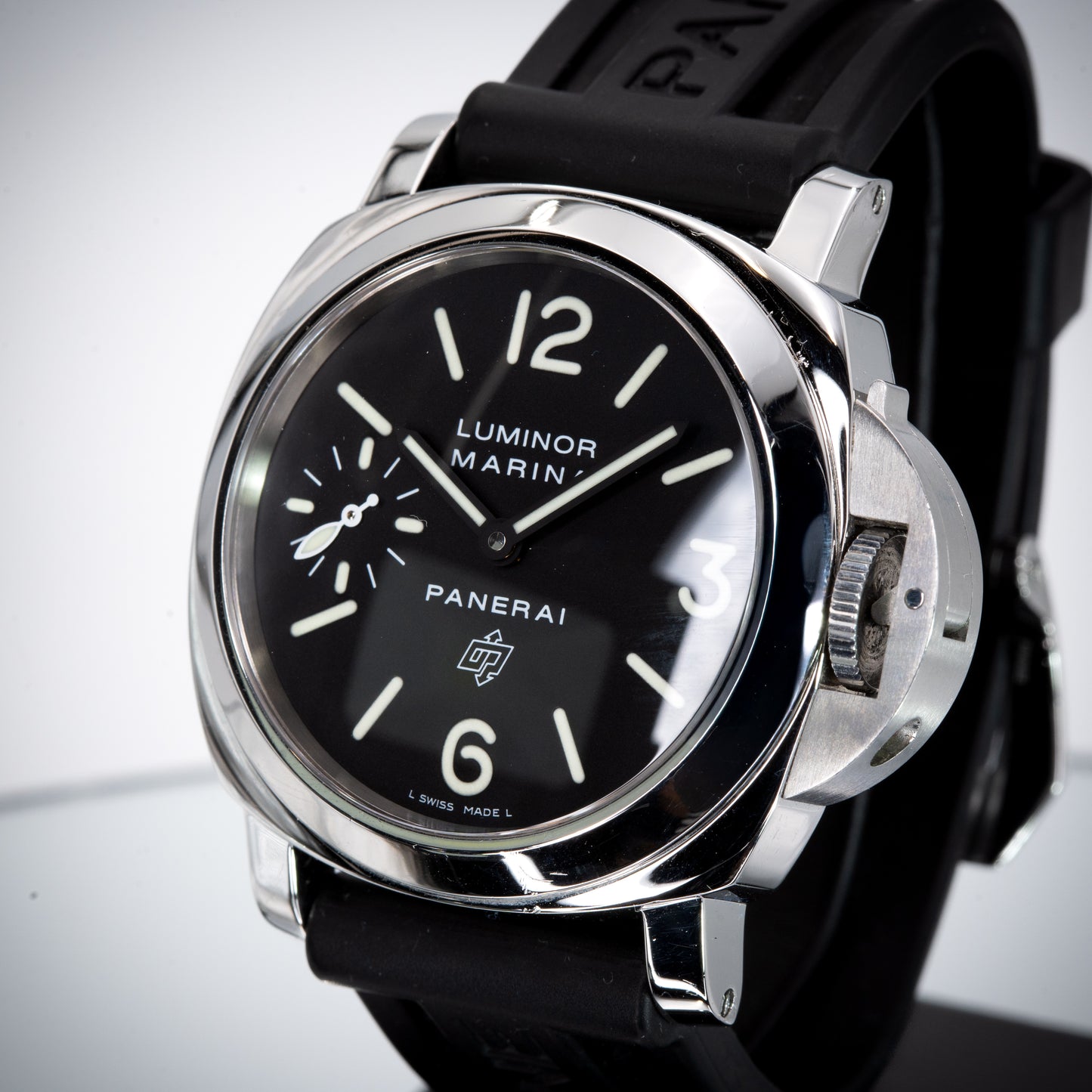Panerai Luminor Marina Black 44mm PAM00005 Rubber Strap PAM 00005