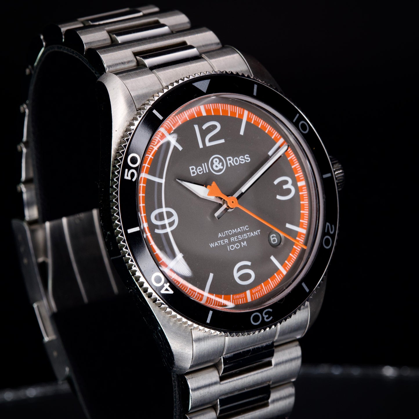 Bell & Ross BR V2-92 Garde Cotes Stainless Steel 41mm Mens Dive Watch Full Set