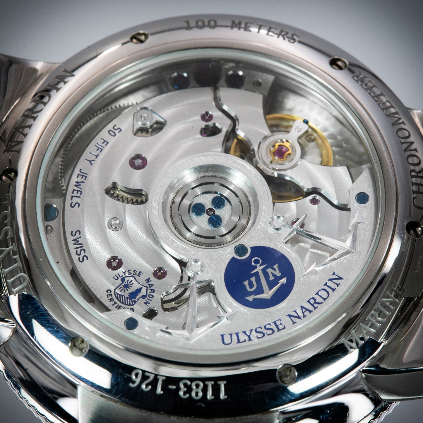Ulysse Nardin Marine Chronometer 43mm 1183-126-61 / 1183-126 Full Set