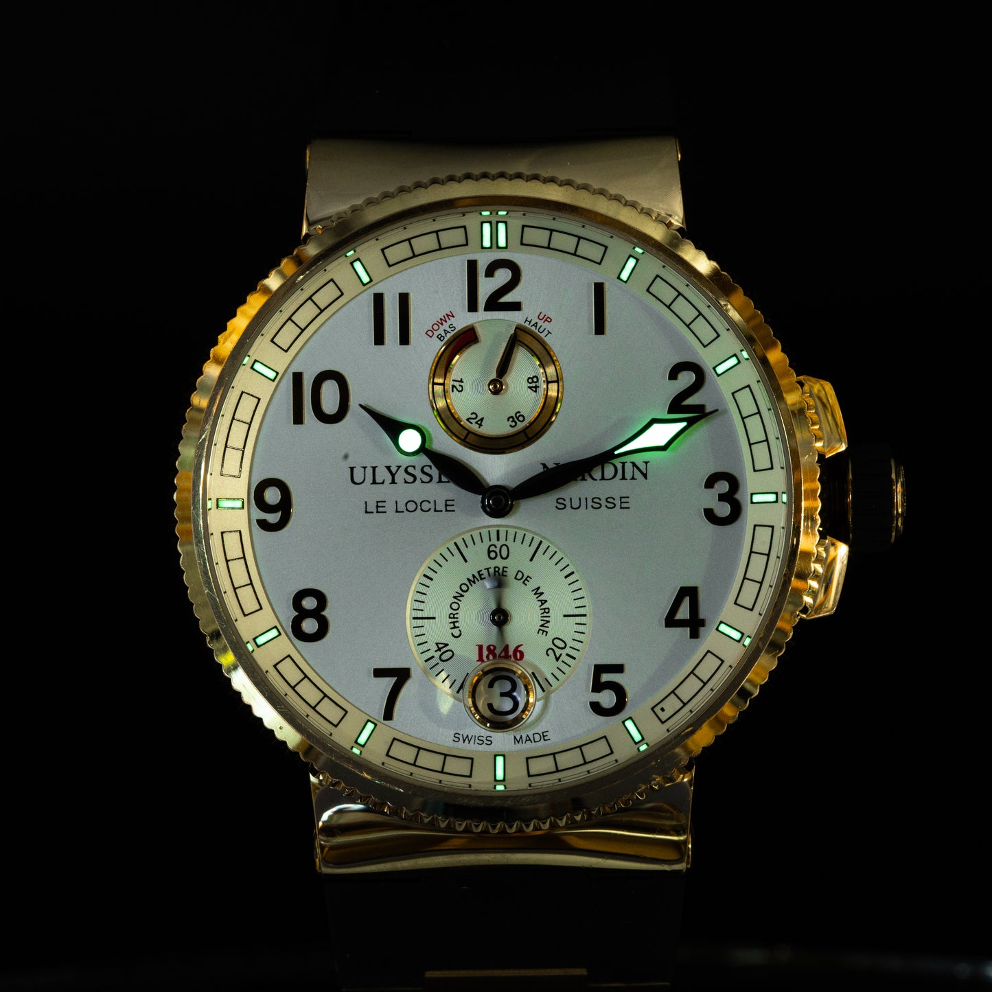 Ulysse Nardin Marine Chronometer 43mm Rose Gold 1186-126-3/61 1186-126