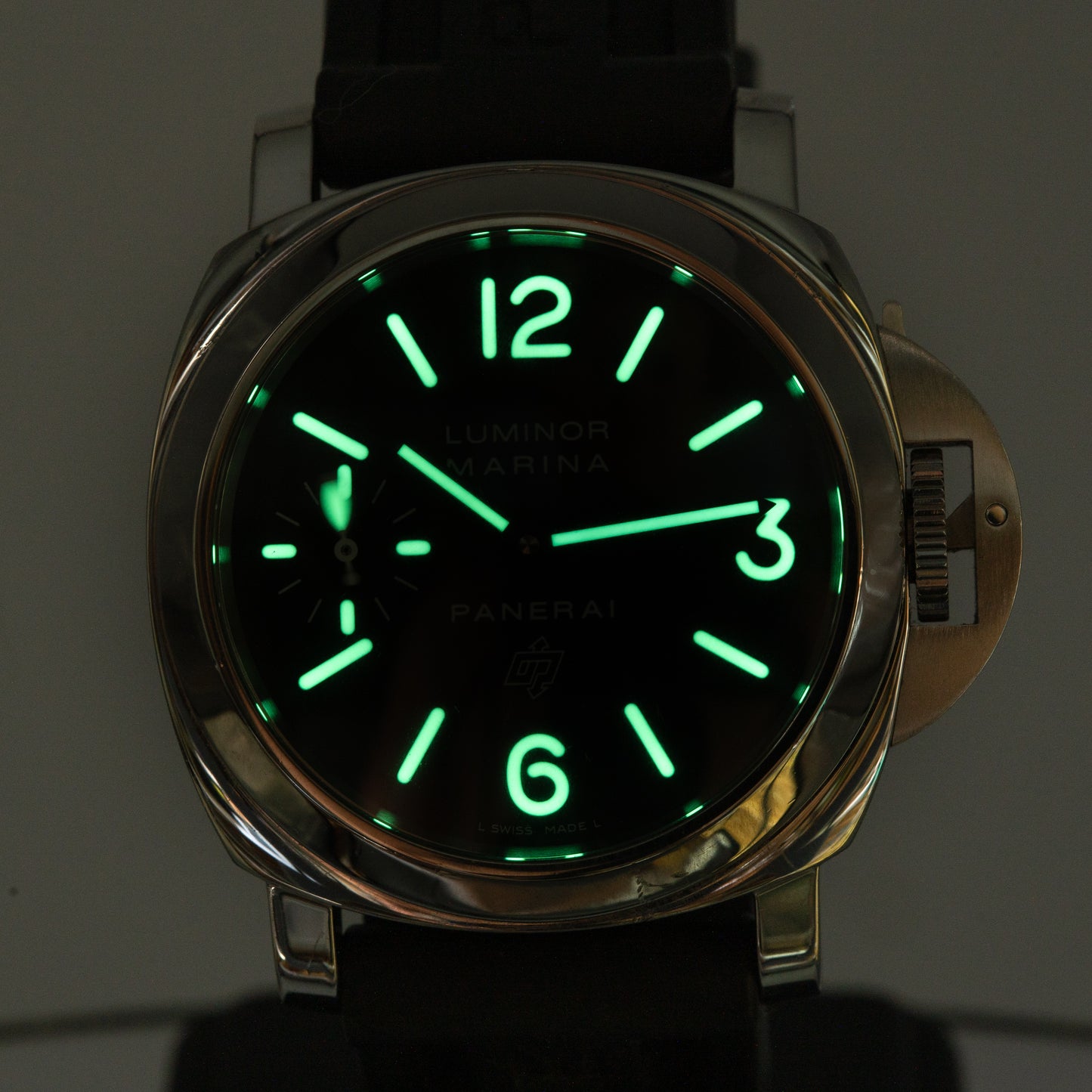 Panerai Luminor Marina Black 44mm PAM00005 Rubber Strap PAM 00005