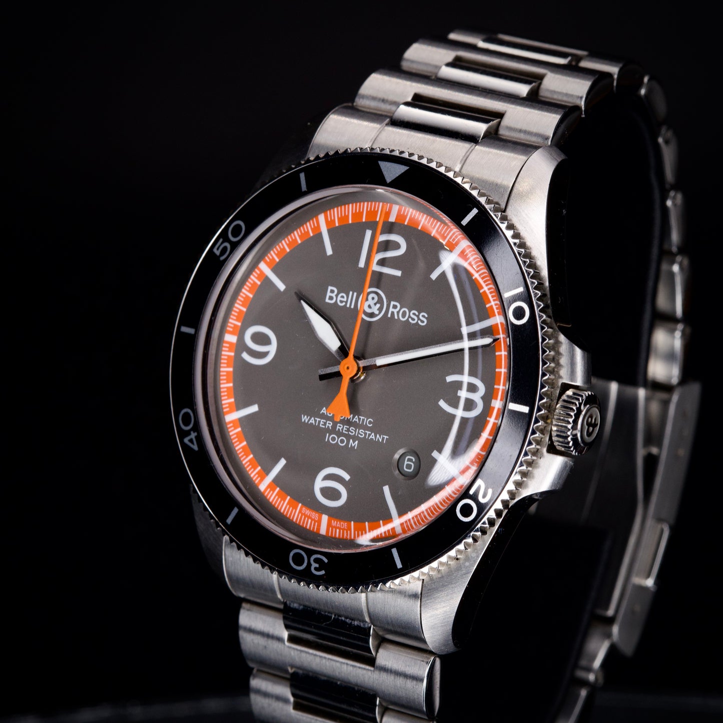 Bell & Ross BR V2-92 Garde Cotes Stainless Steel 41mm Mens Dive Watch Full Set