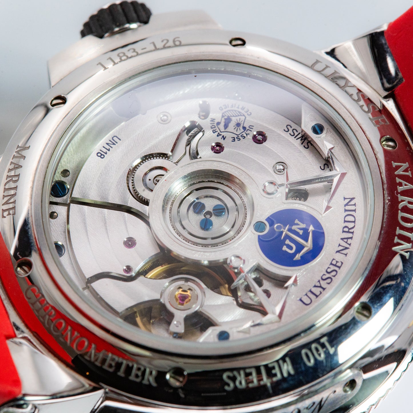 Ulysse Nardin Marine Chronometer 43mm 1183-126-61 White Dial 1183-126 Full Set