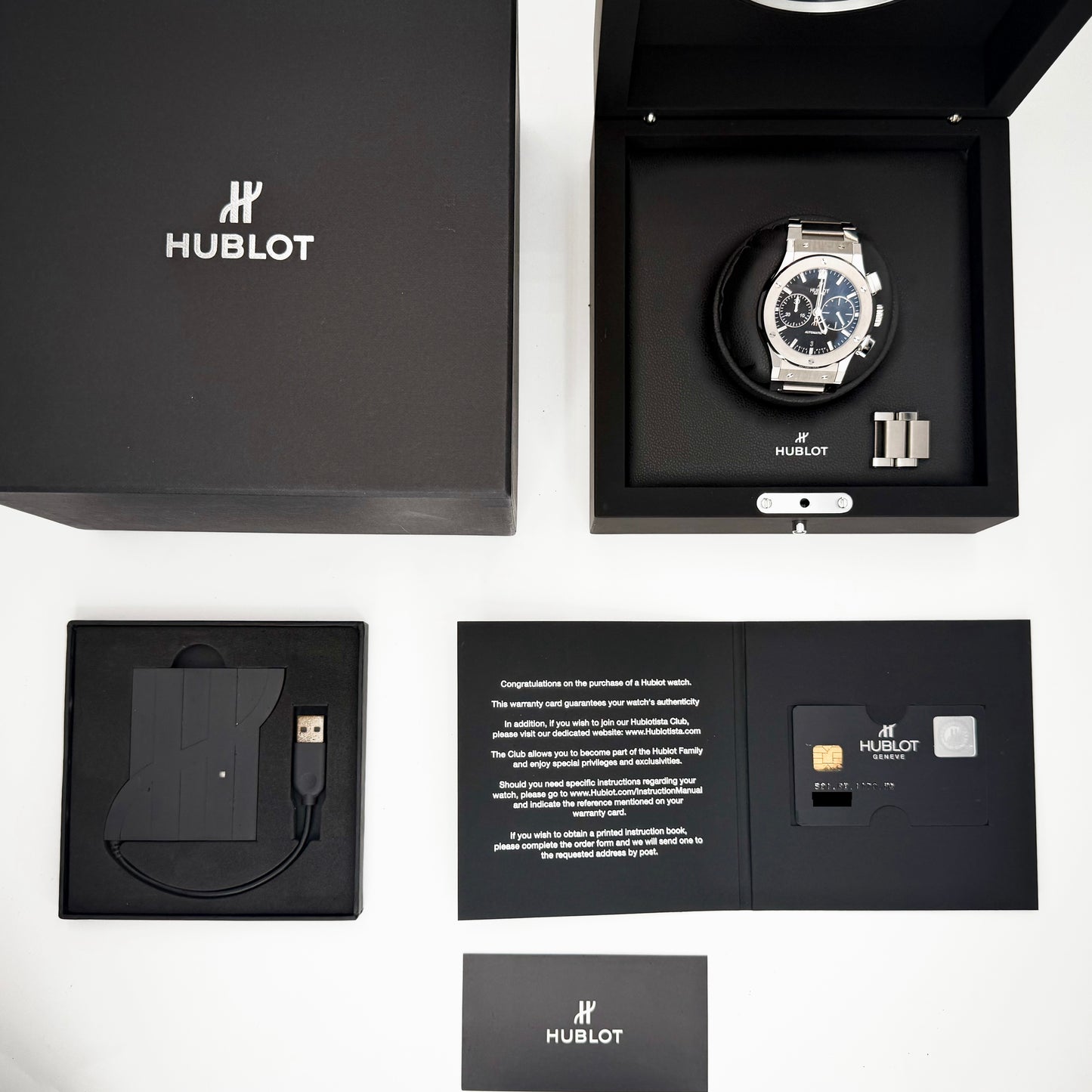 Hublot Classic Fusion 45mm Full Titanium Bracelet 521.NX.1170.NX Complete Set