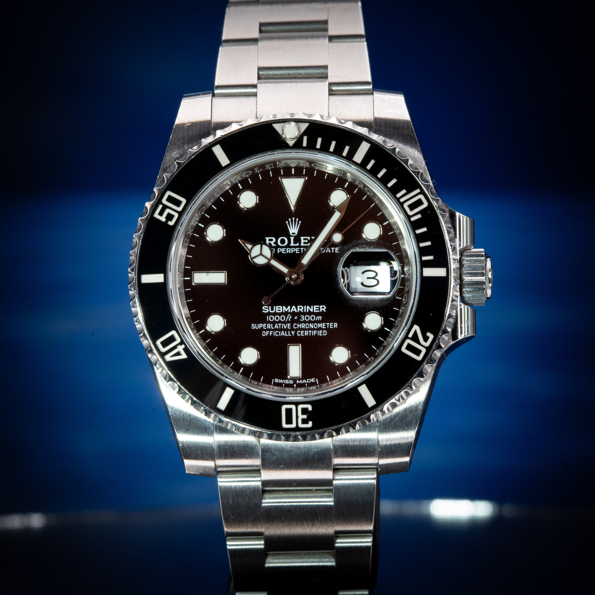 Rolex Submariner Date 116610LN FULL SET Steel Oyster Bracelet with Black Bezel