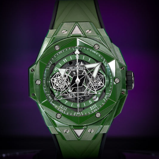 Hublot Big Bang Unico Sang Bleu II Green Ceramic 45mm 418.GX.5207.RX.MXM22 Full