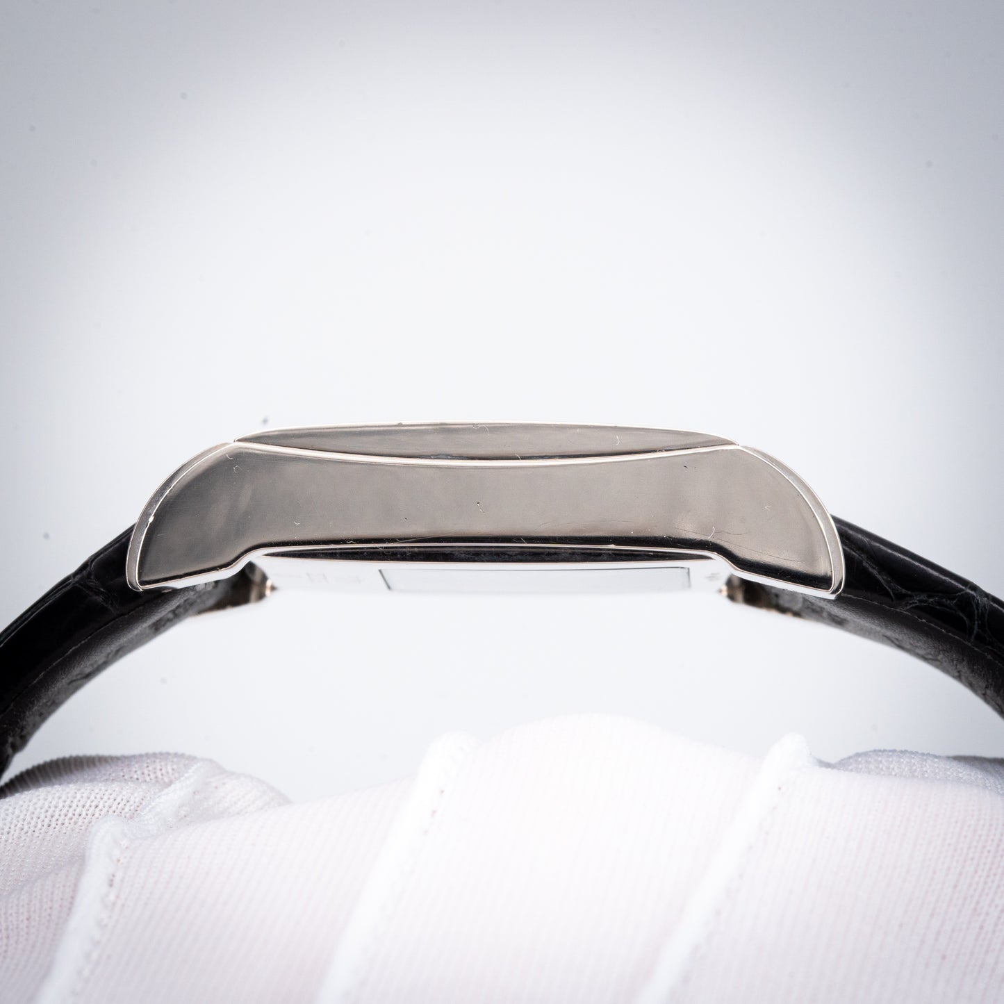 Rolex Cellini Prince 5443 White Gold Black Alligator Strap W Deployant Clasp