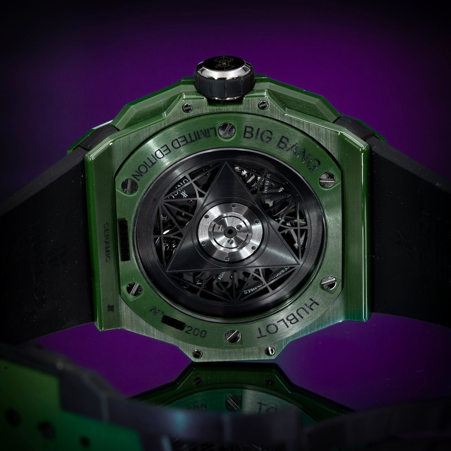 Hublot Big Bang Unico Sang Bleu II Green Ceramic 45mm 418.GX.5207.RX.MXM22 Full