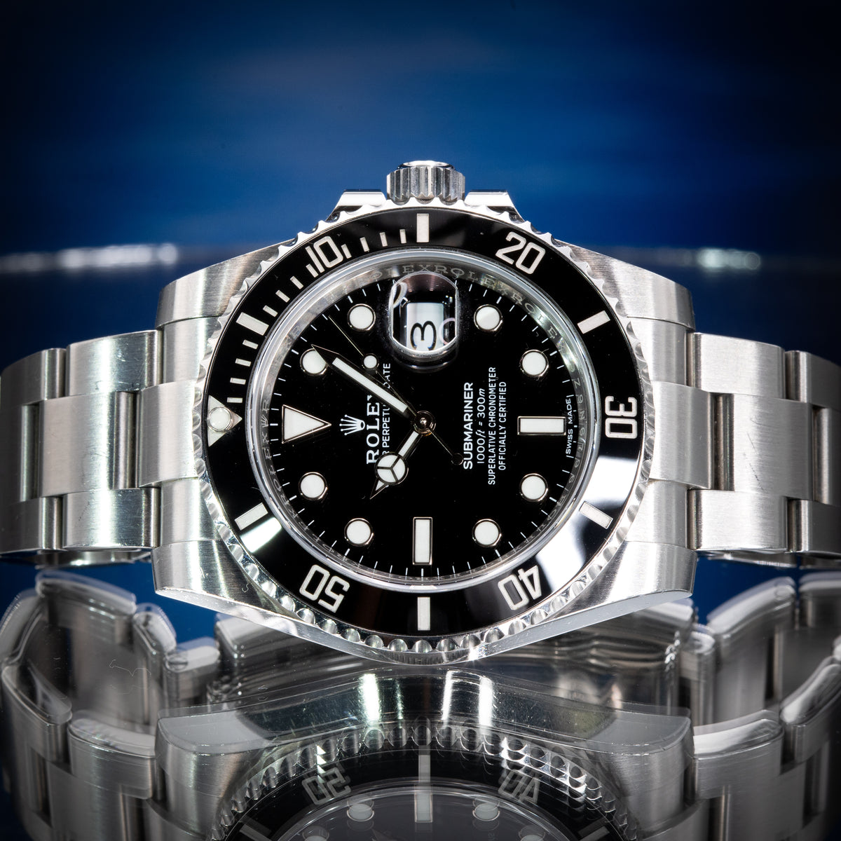 Rolex Submariner Date 116610LN FULL SET Steel Oyster Bracelet with Black Bezel