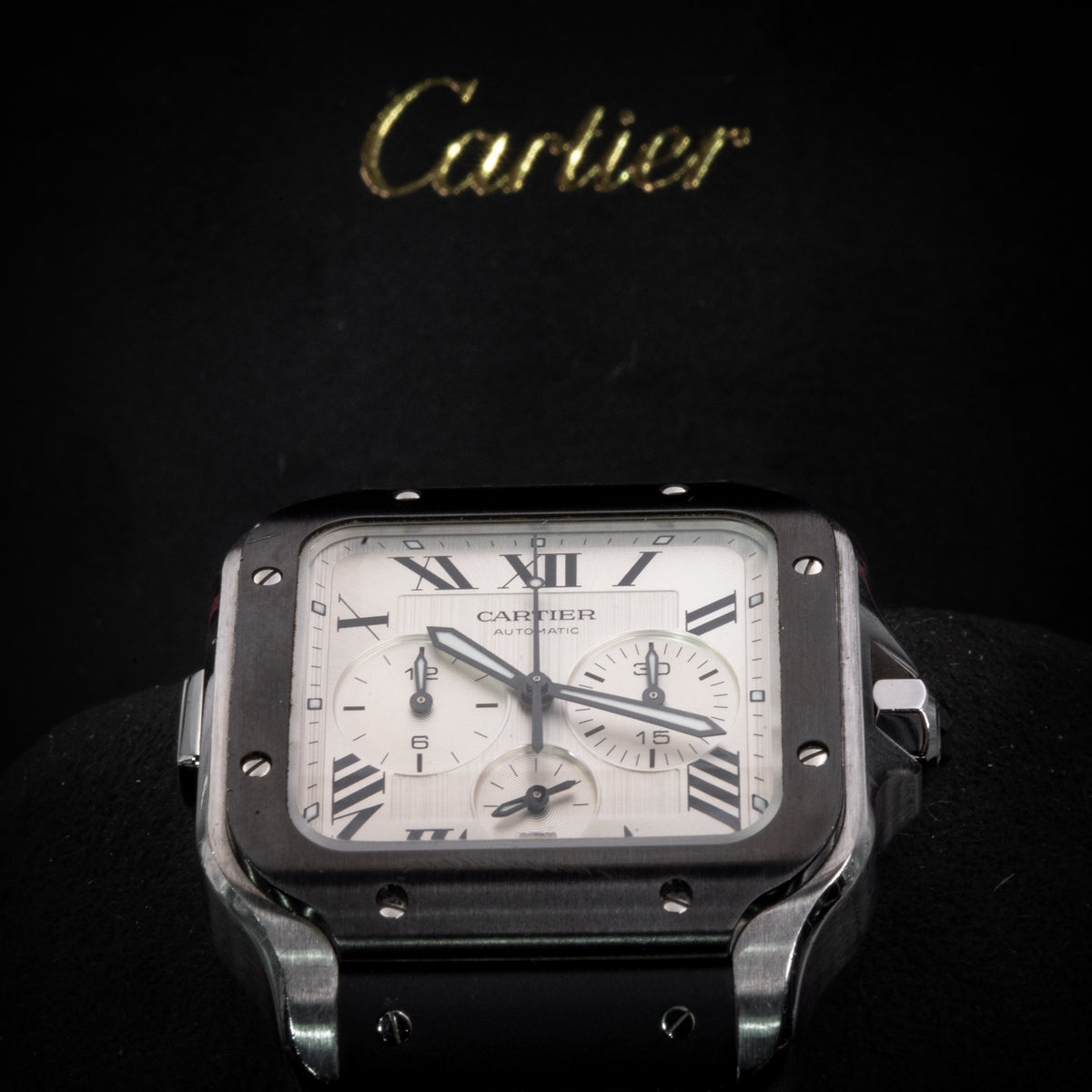 2021 Cartier Santos Chronograph WSSA0017 ADLC Box & Warranty Card