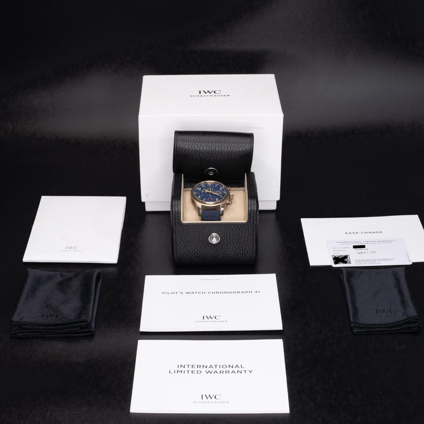 IWC Pilot Chronograph 41mm Bronze Blue Dial 41mm IW388109 Full Set