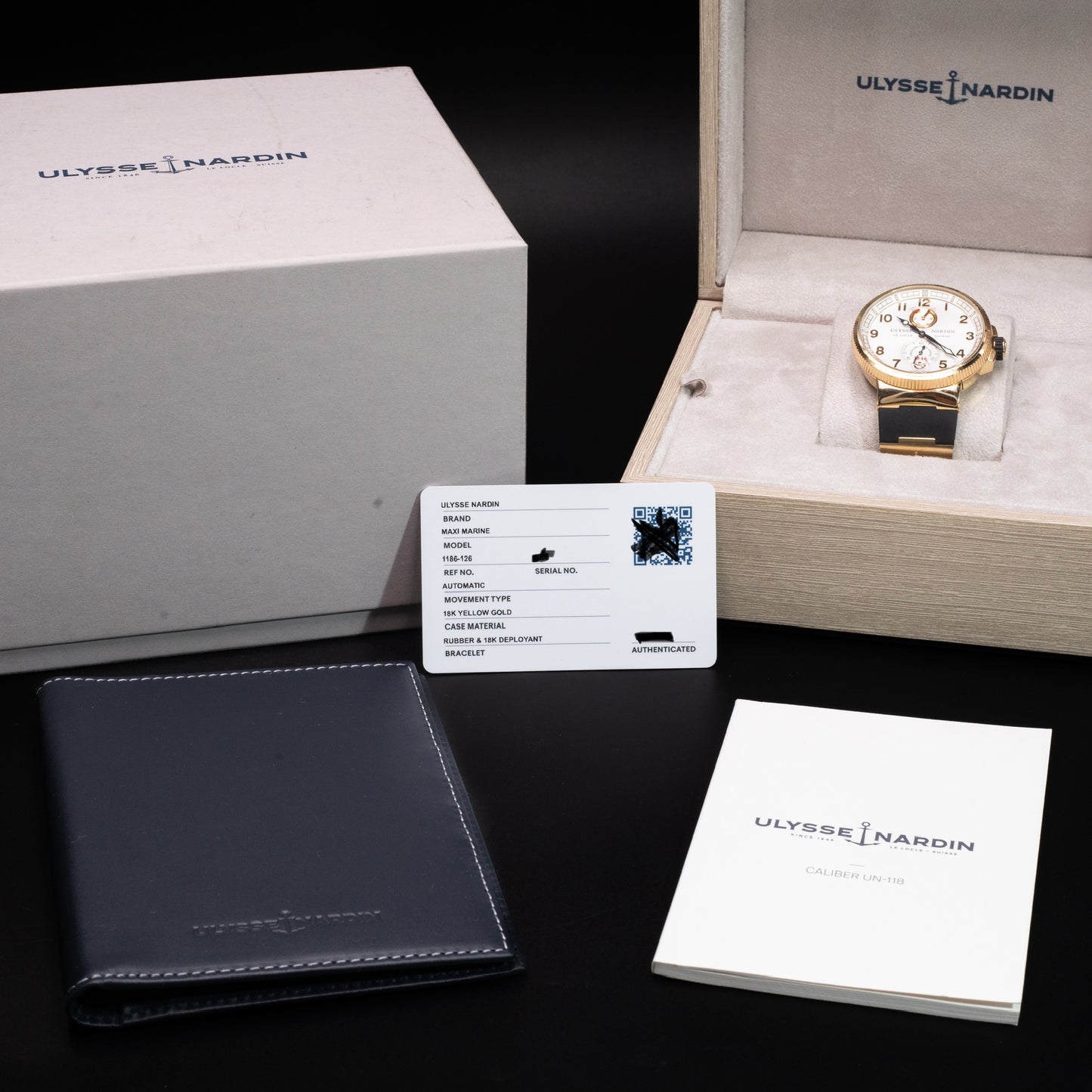 Ulysse Nardin Marine Chronometer 43mm Rose Gold 1186-126-3/61 1186-126