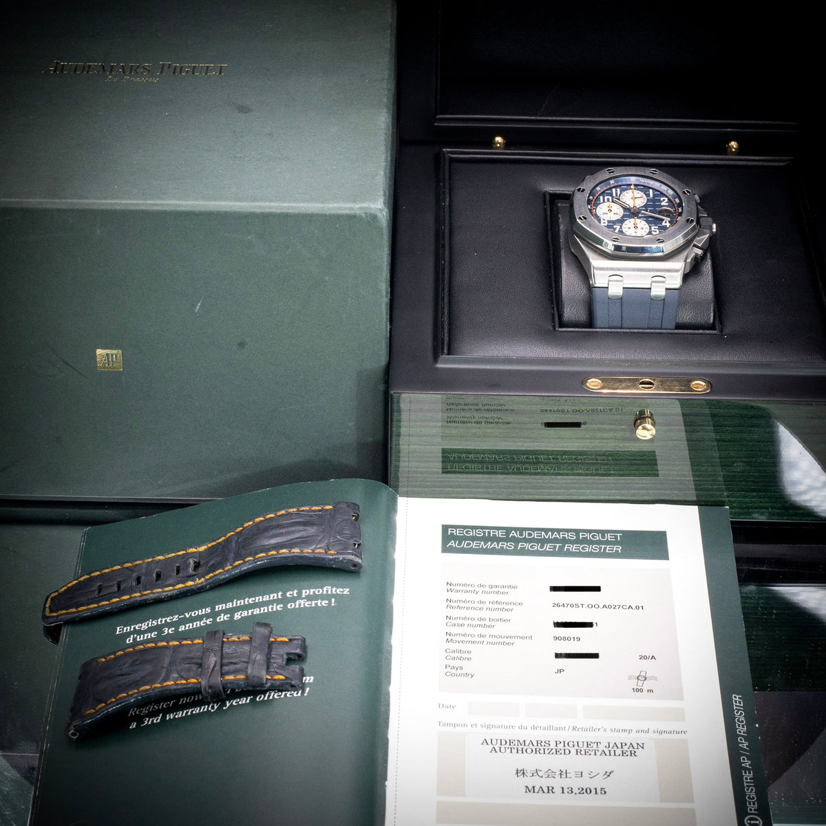 Audemars Piguet Royal Oak Offshore Chronograph 26470ST Navy Blue Full Set