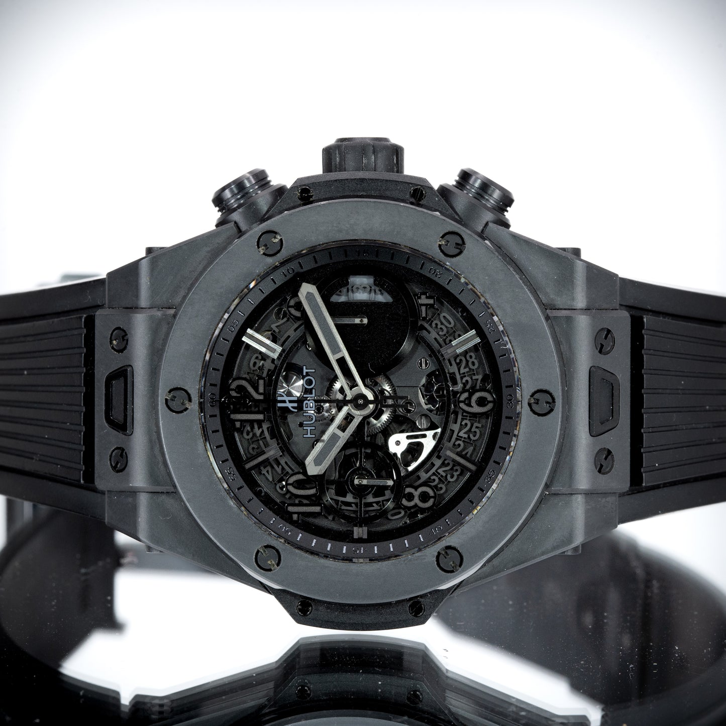 Hublot “All Black” Big Bang Unico 45mm 411.C1.1110.RX Full Set W/ Rotor Watchbox