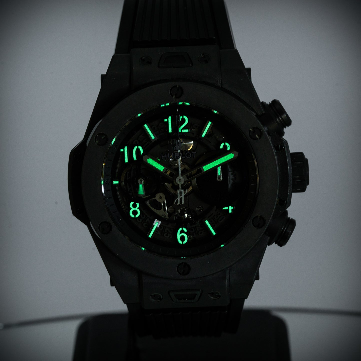 Hublot “All Black” Big Bang Unico 45mm 411.C1.1110.RX Full Set W/ Rotor Watchbox