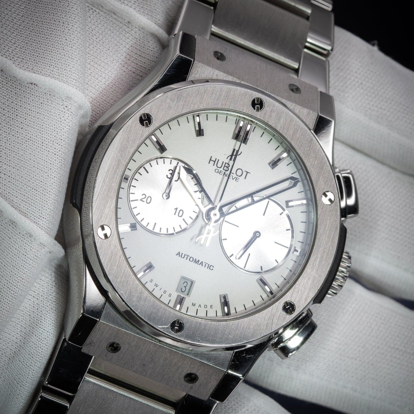 Hublot Classic Fusion Chronograph Titanium 45mm 520.NX.2610.NX Full Set