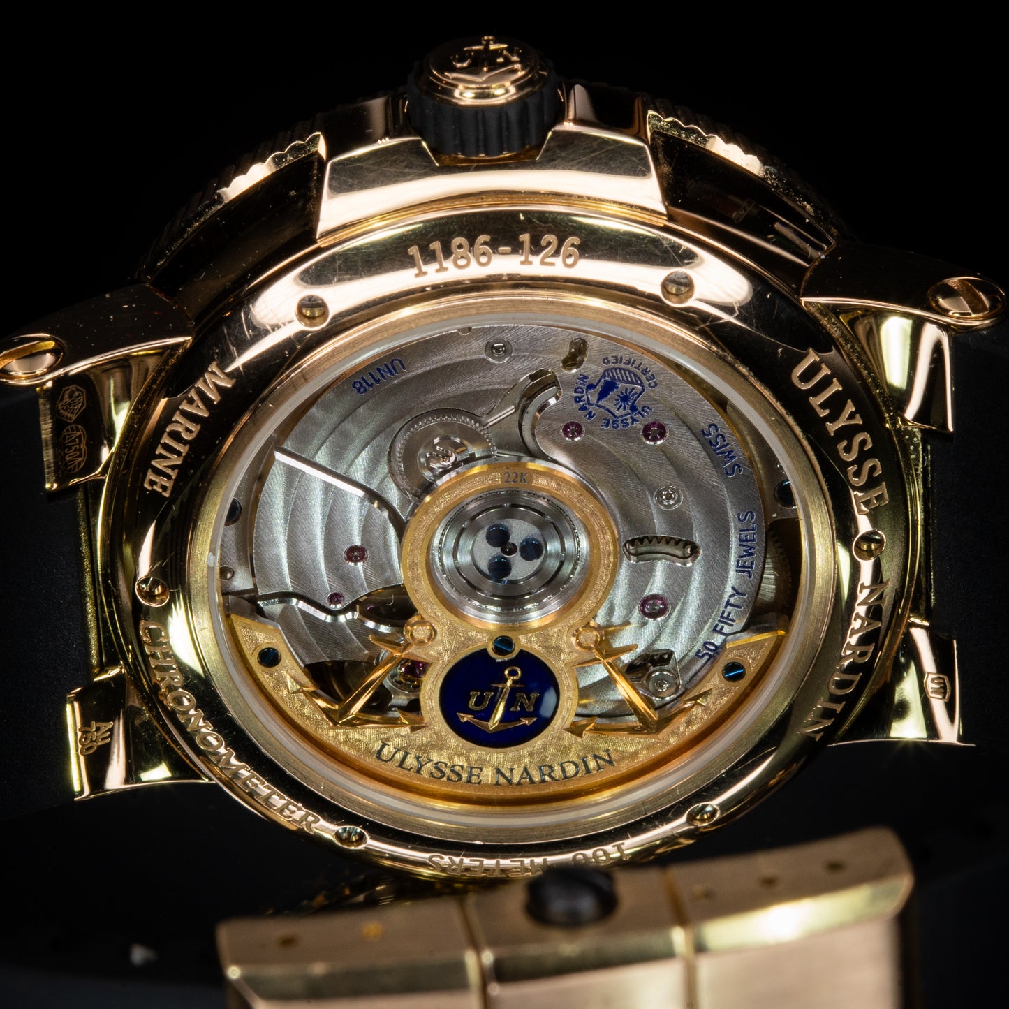 Ulysse Nardin Marine Chronometer 43mm Rose Gold 1186-126-3/61 1186-126