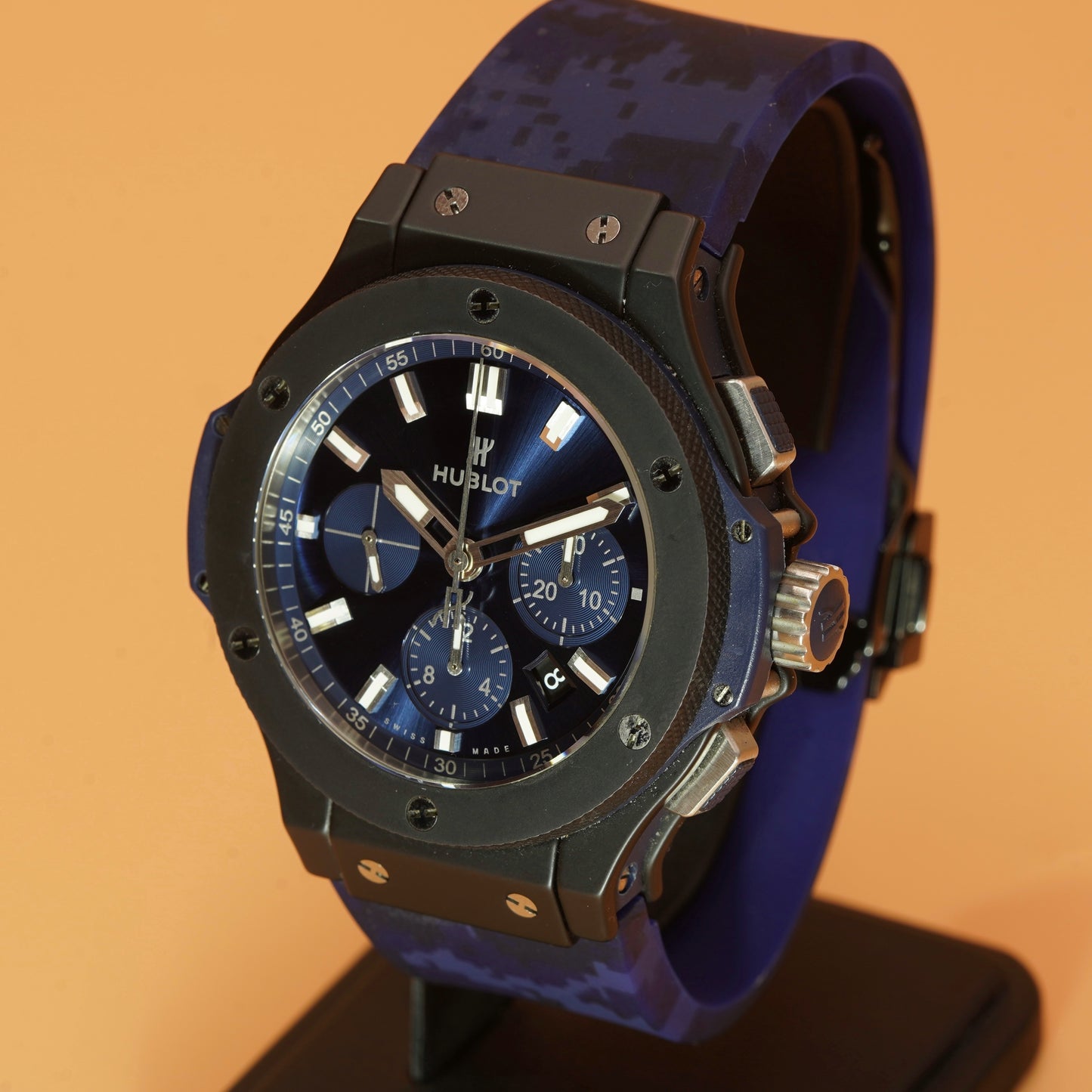 Hublot Big Bang 44mm Ceramic Blue Chronograph  301.CI.7170.LR - 2 Bands, Box & w
