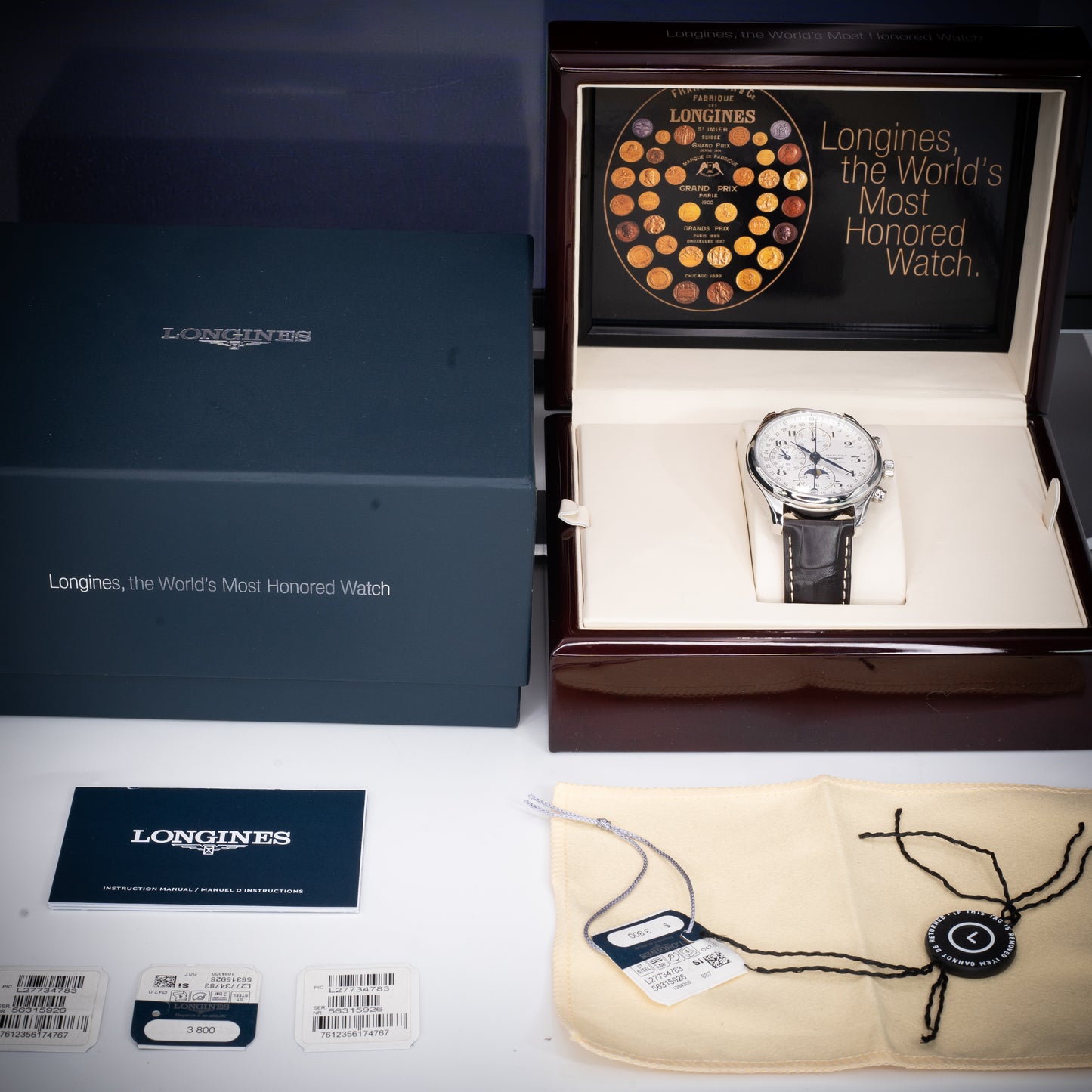 Longines Master Collection Chronograph 40mm L2.773.4.78.3 Full Set