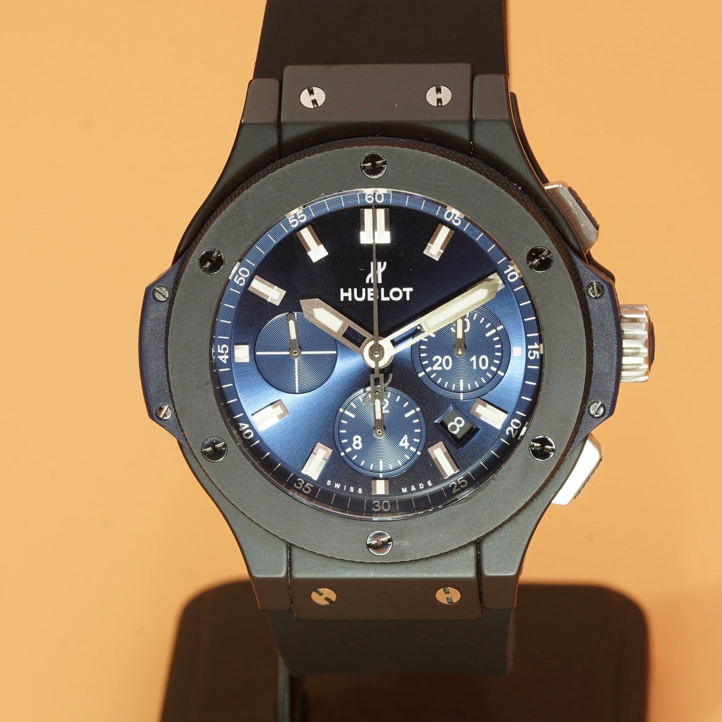 Hublot Big Bang 44mm Ceramic Blue Chronograph  301.CI.7170.LR - 2 Bands, Box & w