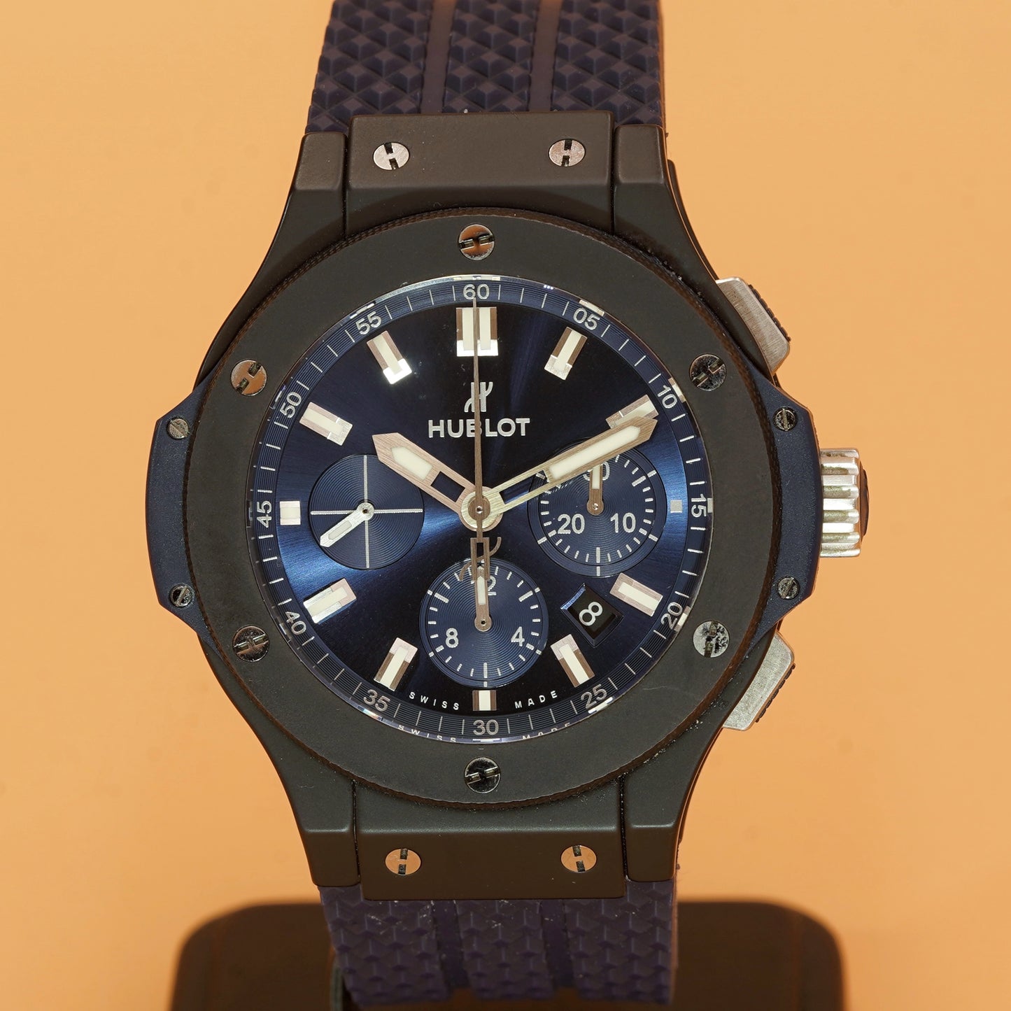 Hublot Big Bang 44mm Ceramic Blue Chronograph  301.CI.7170.LR - 2 Bands, Box & w