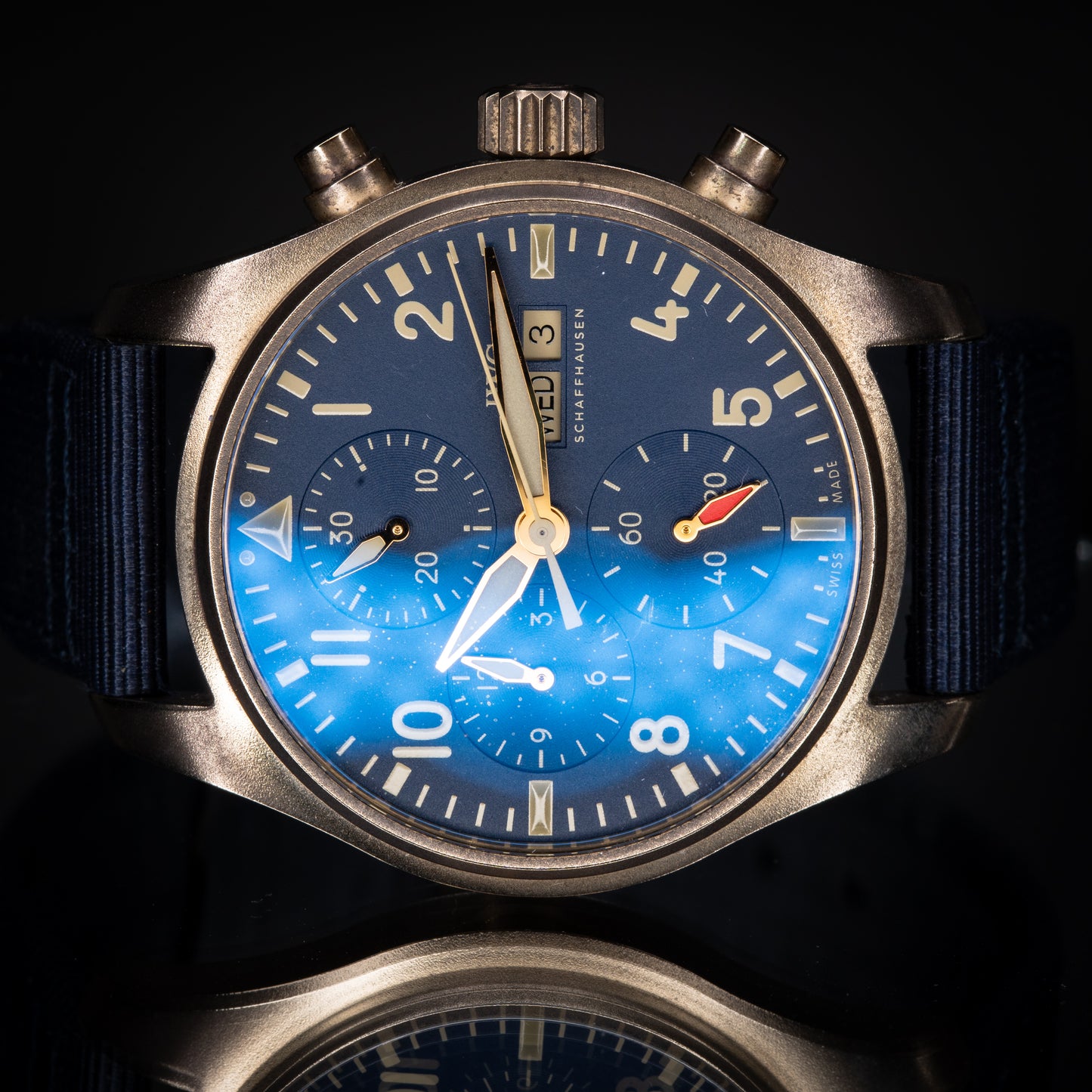 IWC Pilot Chronograph 41mm Bronze Blue Dial 41mm IW388109 Full Set