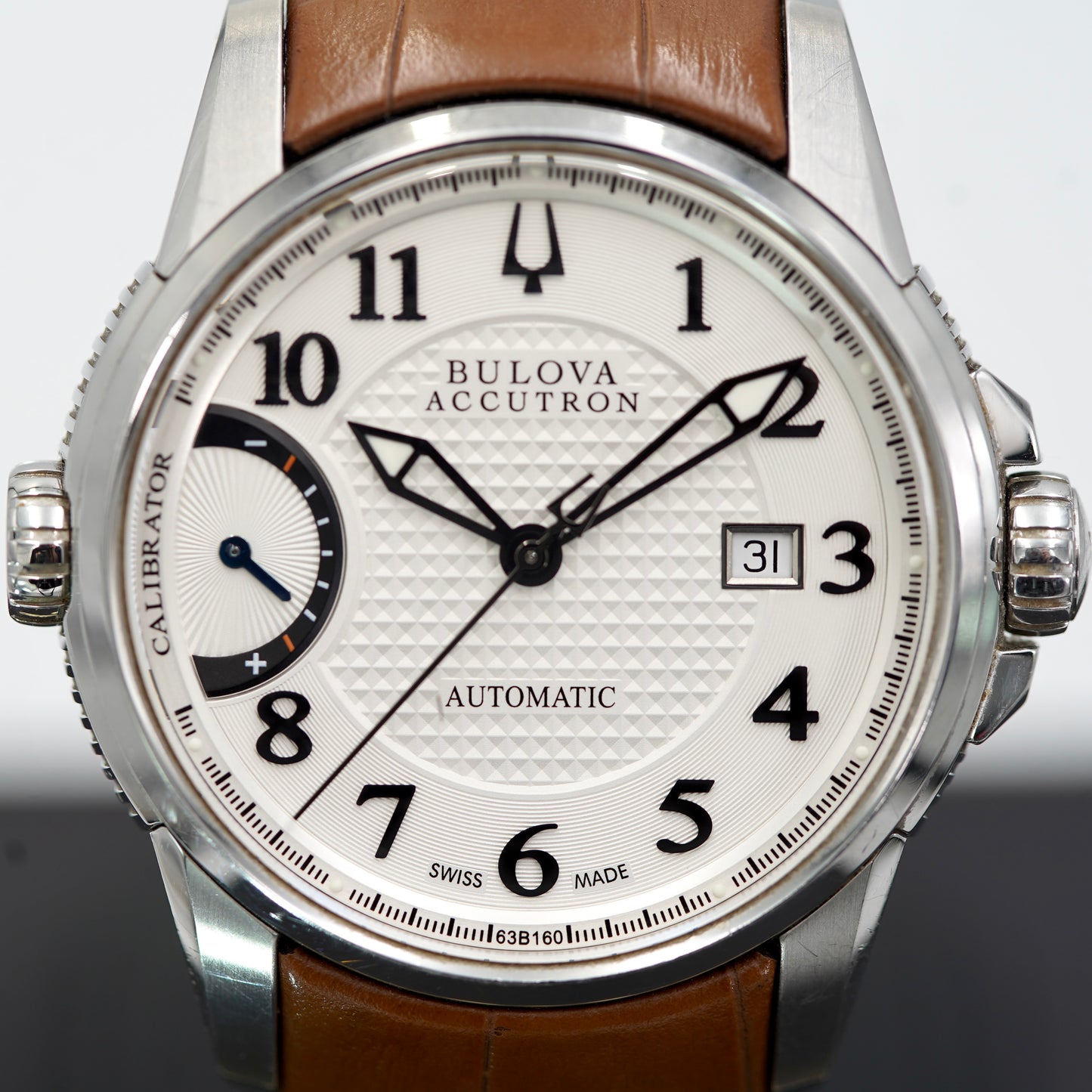 Bulova Calibrator Accutron White Dial Stainless Steel Men's Watch  ACCUTRON-63B160
