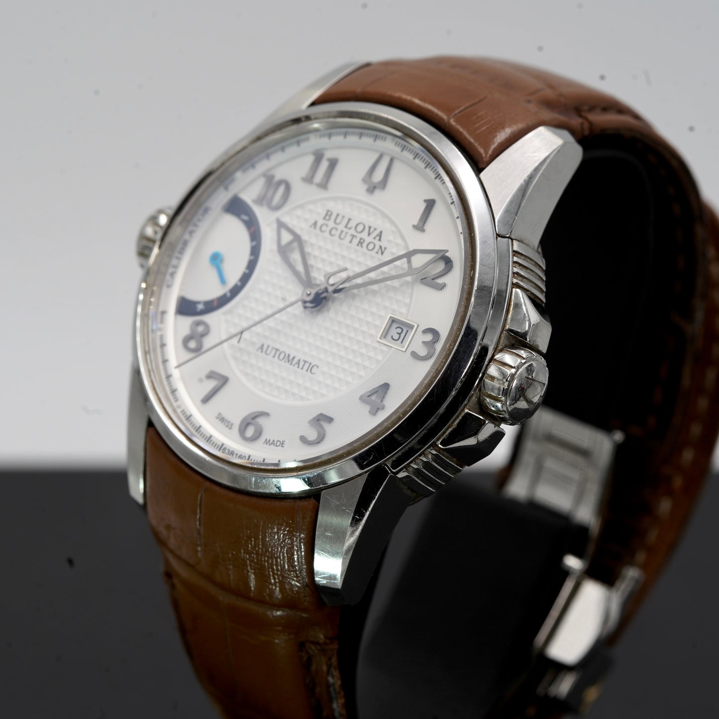 Bulova Calibrator Accutron White Dial Stainless Steel Men's Watch  ACCUTRON-63B160