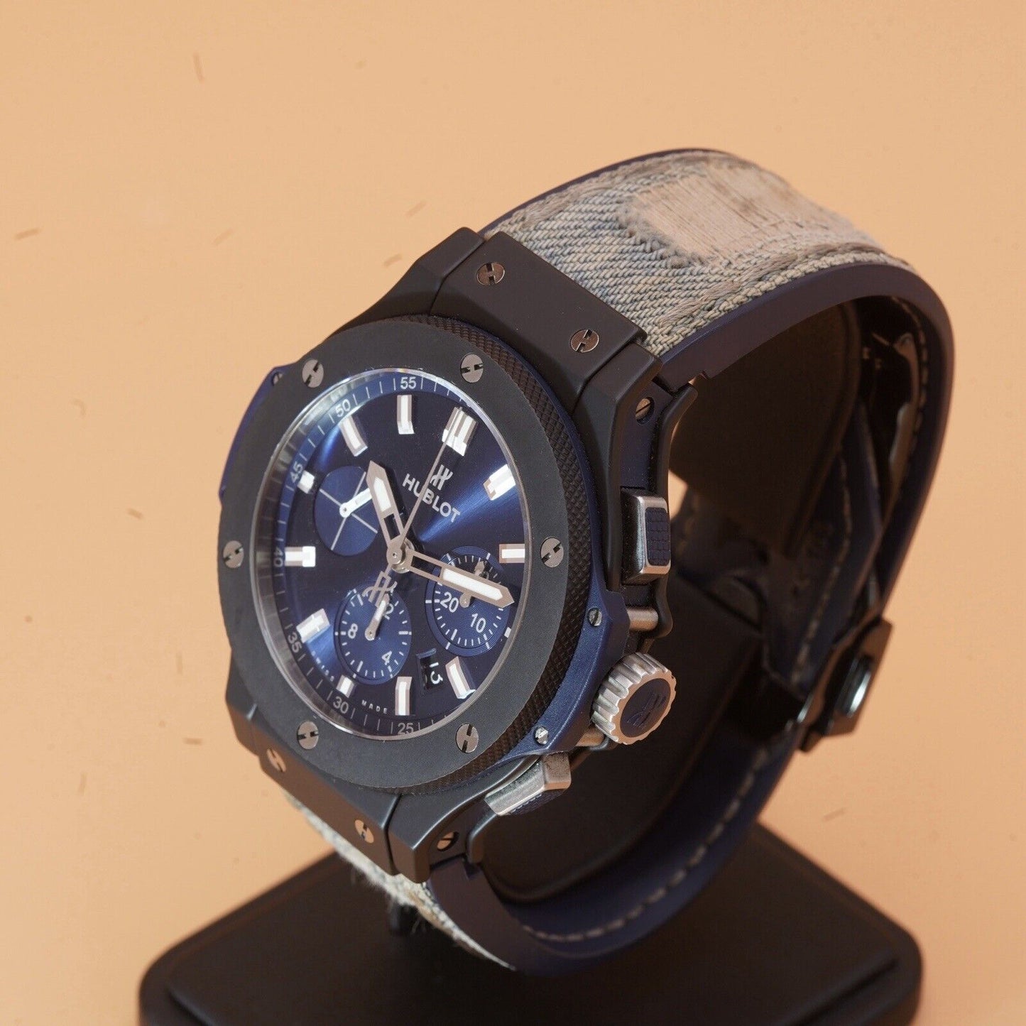 Hublot Big Bang 44mm Ceramic Blue Chronograph  301.CI.7170.LR - 2 Bands, Box & w