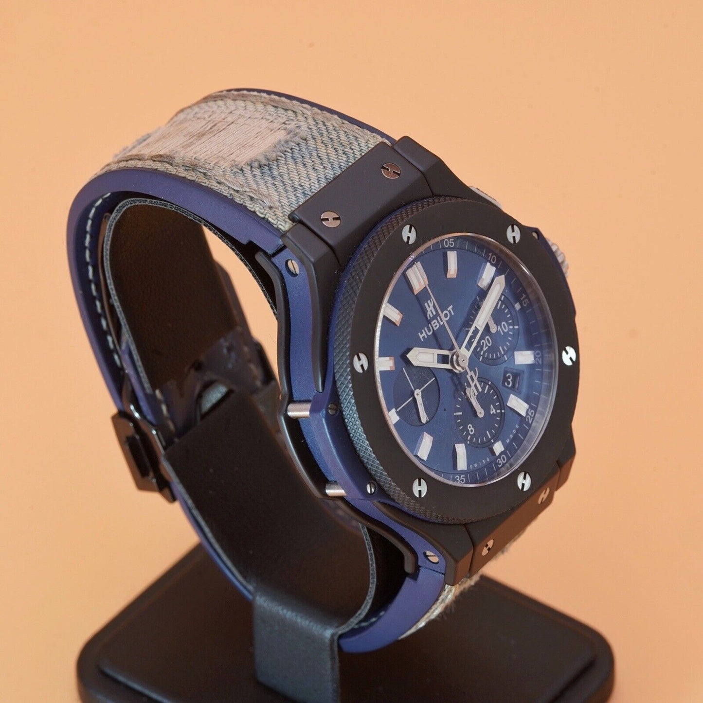 Hublot Big Bang 44mm Ceramic Blue Chronograph  301.CI.7170.LR - 2 Bands, Box & w