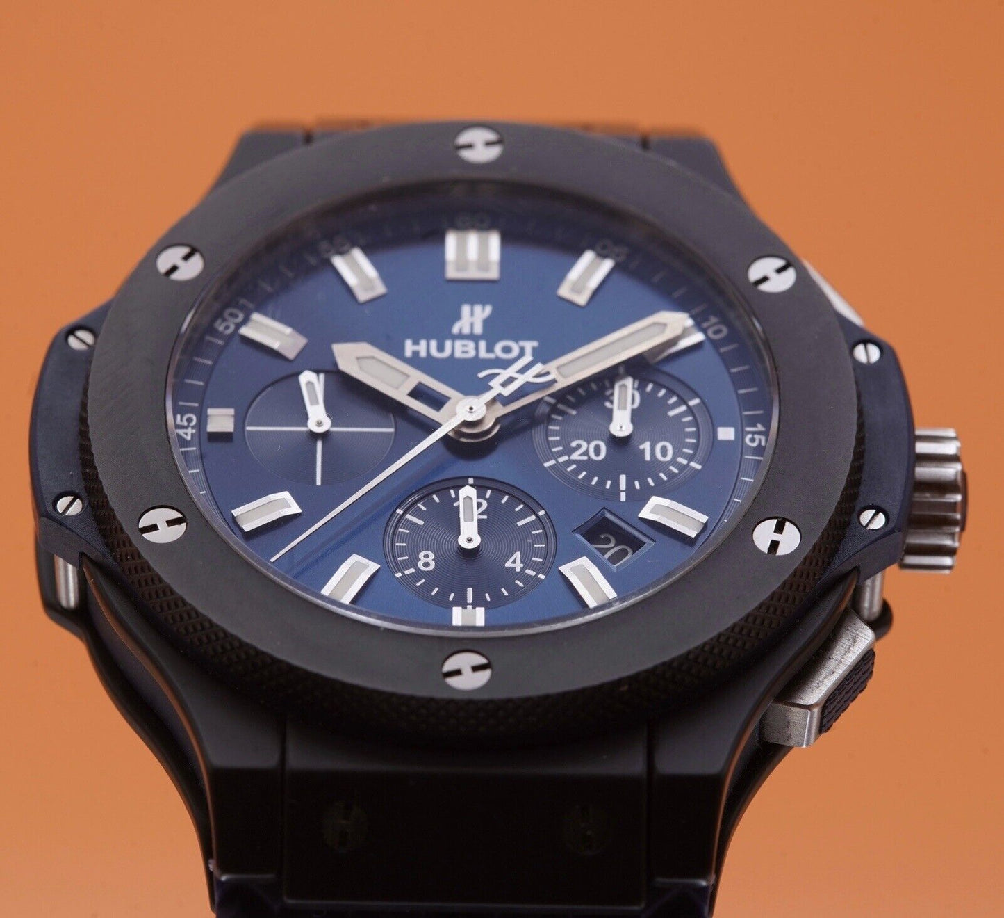 Hublot Big Bang 44mm Ceramic Blue Chronograph  301.CI.7170.LR - 2 Bands, Box & w